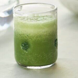 Anthropologie Icon Glass -  Shamrock/St. Patrick's Day/Four Leaf Clover